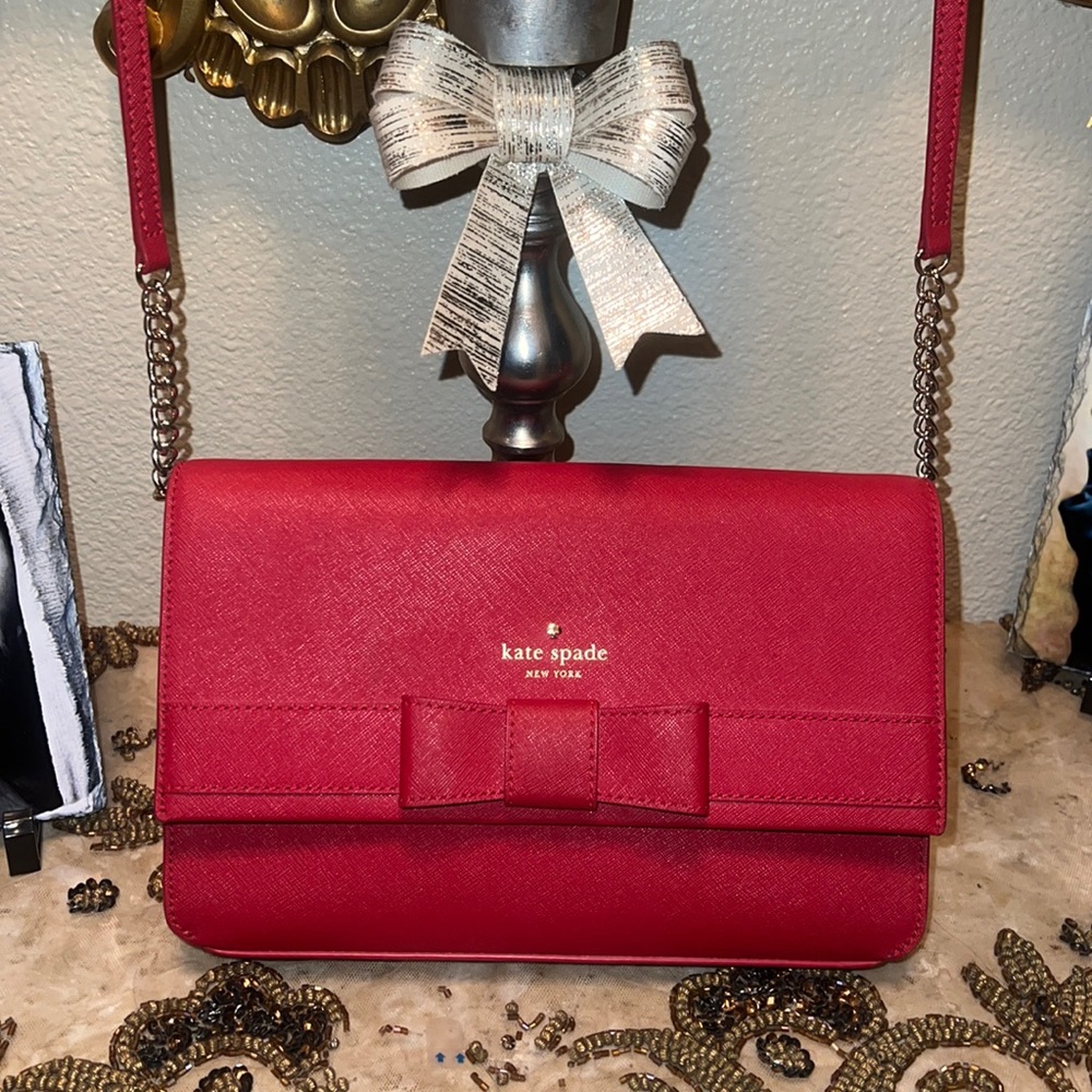 Kate Spade Robinson Street Zanni Crossbody Bow Bag in Red Carpet